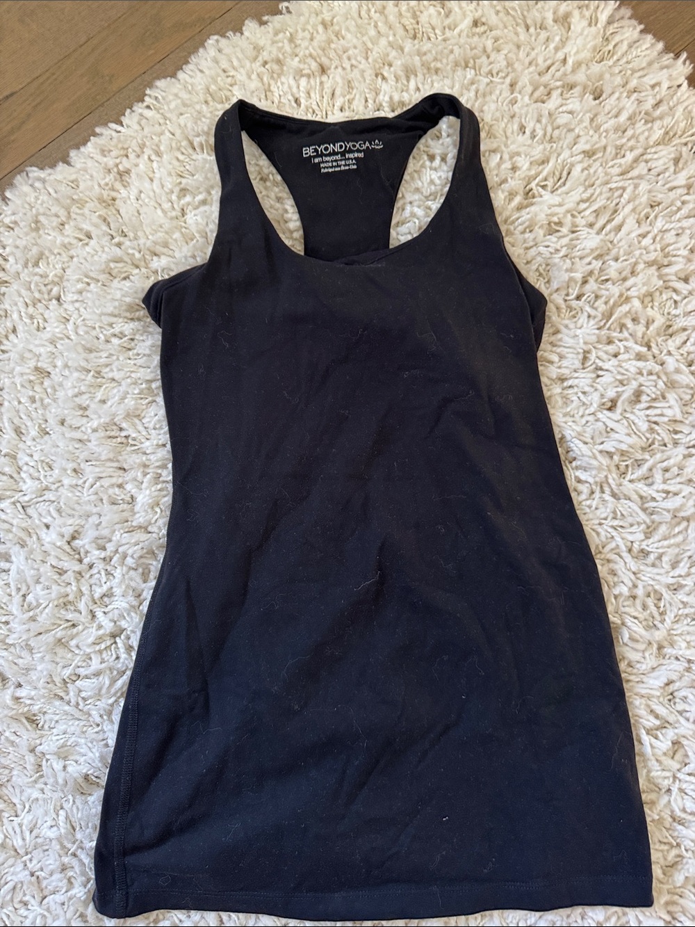 Beyond Yoga Black Scoop Neck Racerback Tank